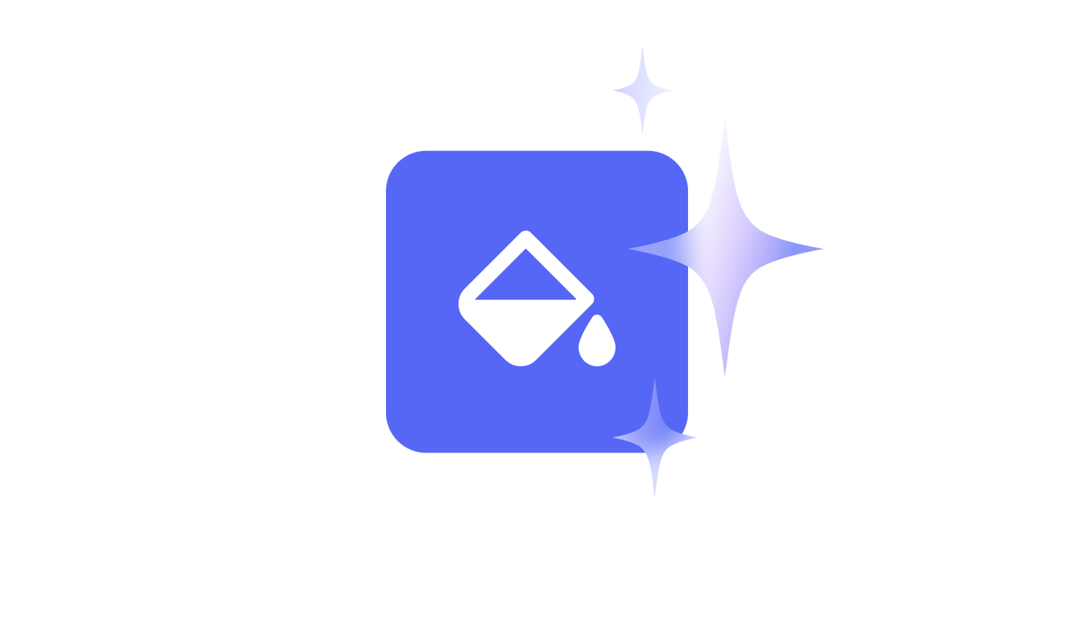 VEED's Add Effects button icon showing a triangle and water drop symbol with decorative sparkles.