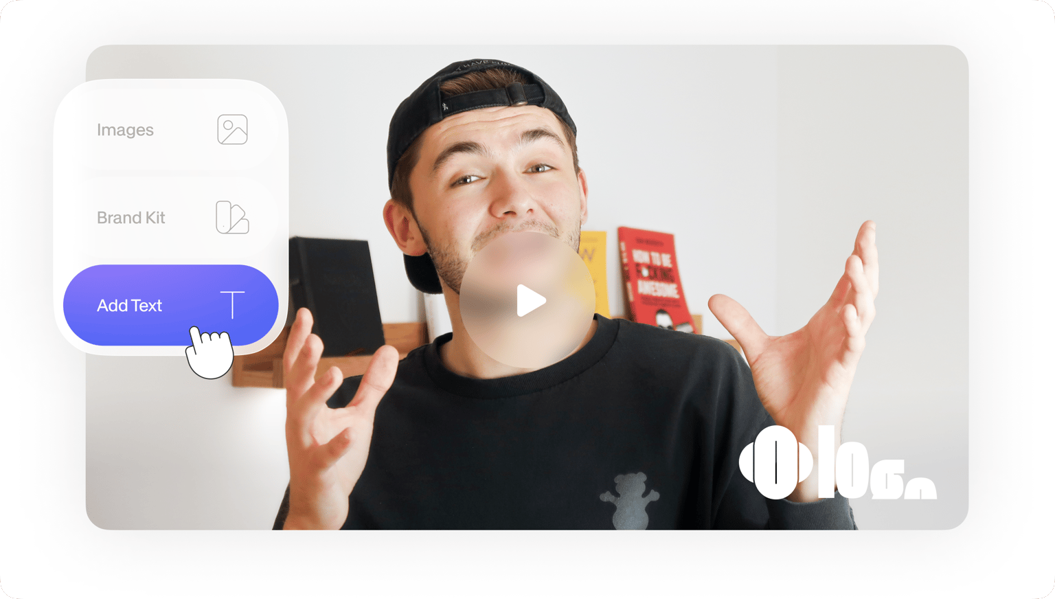 VEED's Animated Logo Maker enables quick animated logo creation on mobile, shown with interface and design templates on screen.