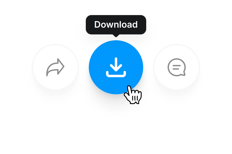 VEED's Text-to-Speech tool with the blue Download button highlighted for exporting audio.