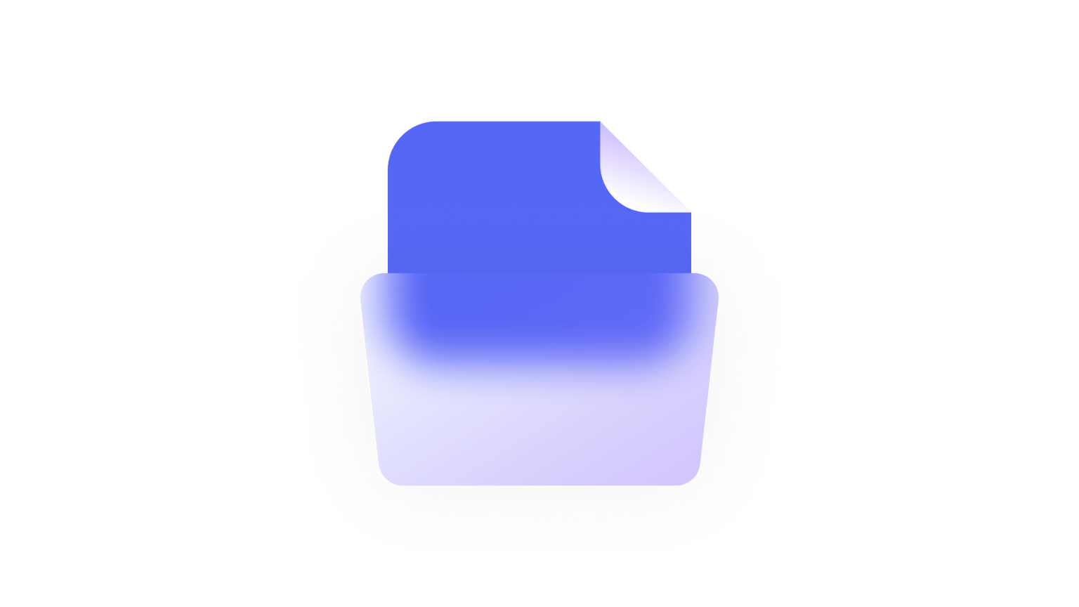 Blue document icon symbolizing VEED's video export or continue editing workflow decision point.