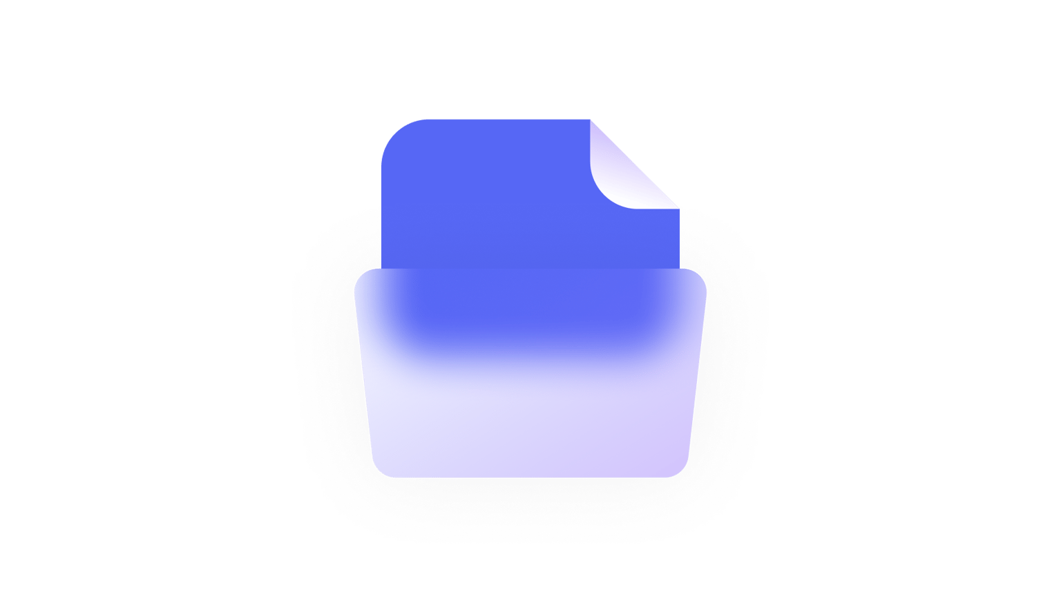 Stylized folder icon representing the choice to export your video or continue editing in VEED.