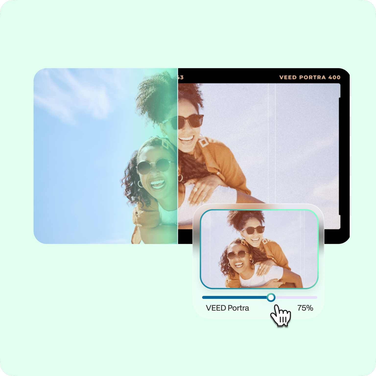 VEED's video editor for creating vintage-style videos, displayed on desktop and mobile devices.