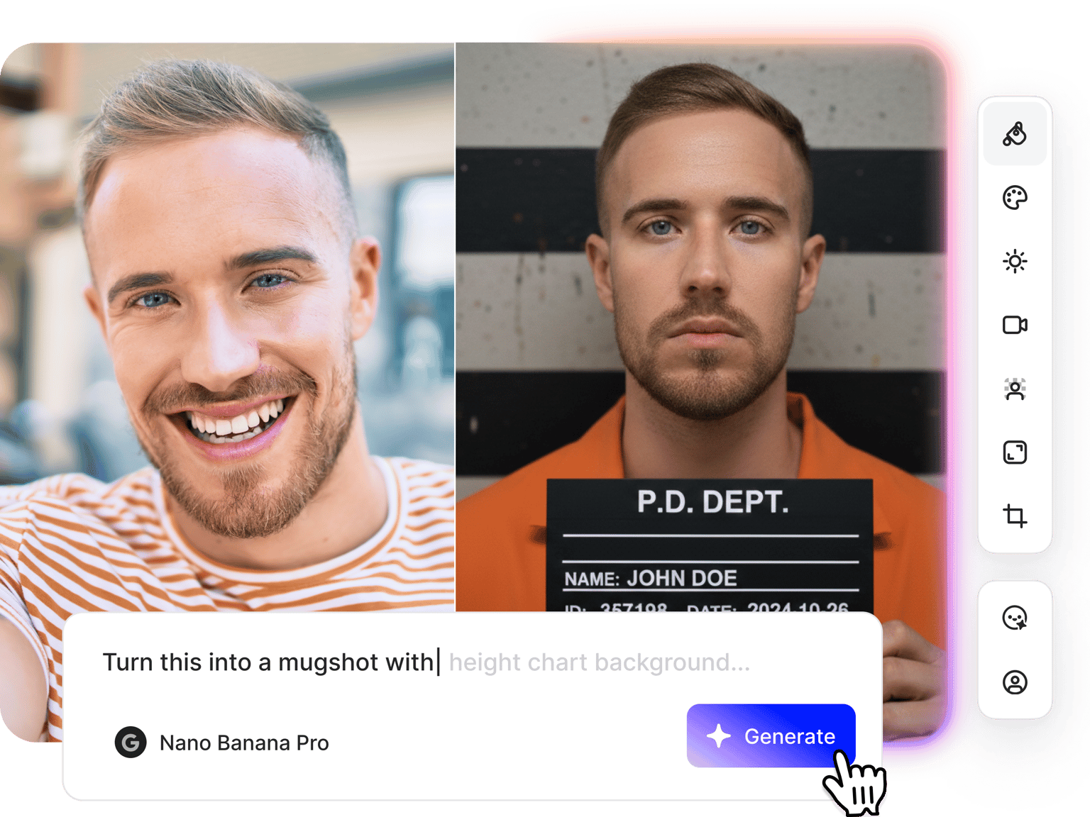 AI Mugshot Generator