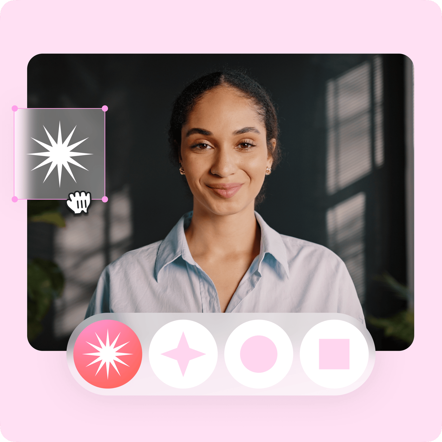 VEED's Logo Maker with ready-to-apply design template options for creating personalized video branding.
