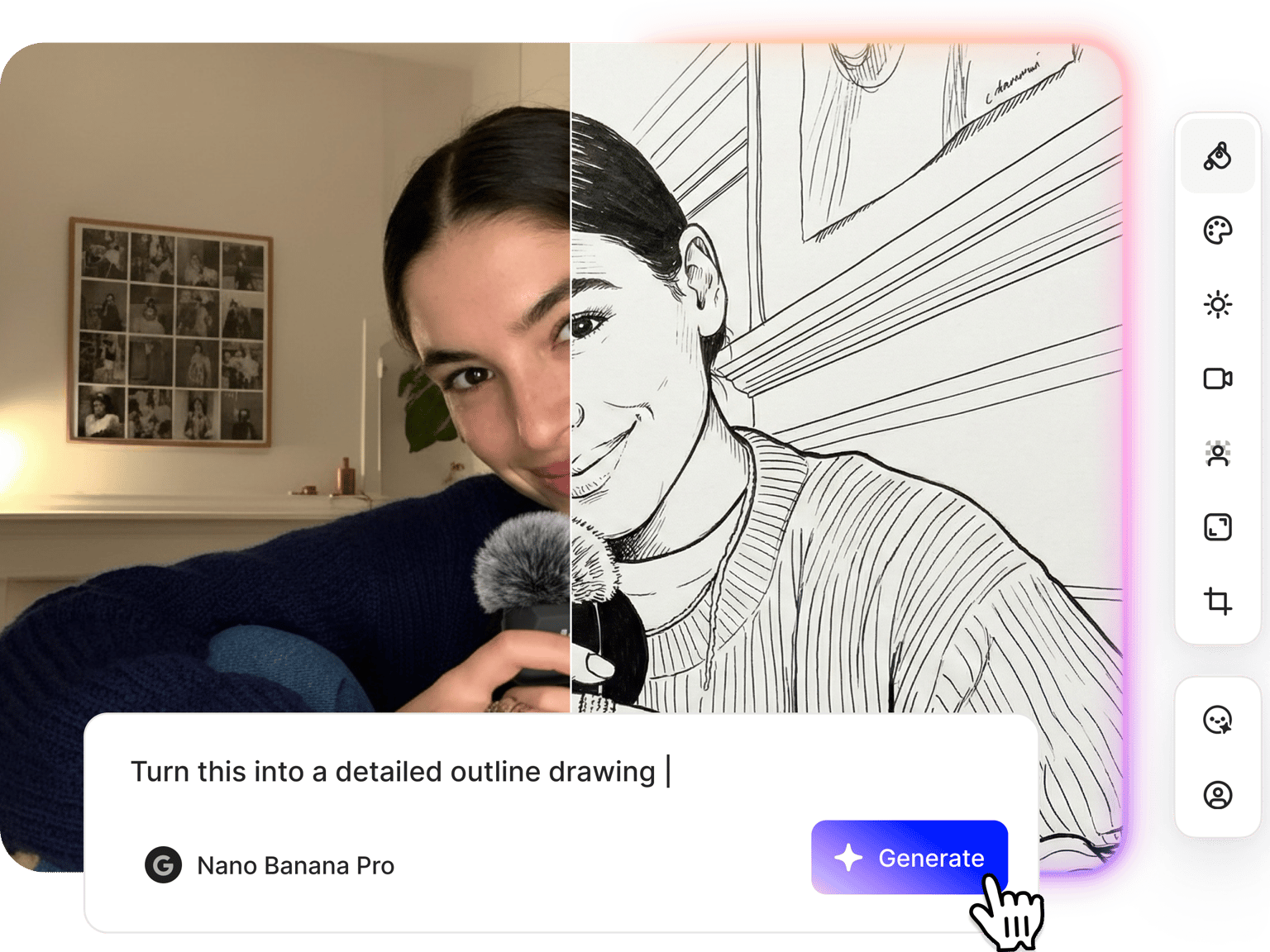 Turn Photo into Line Drawing
