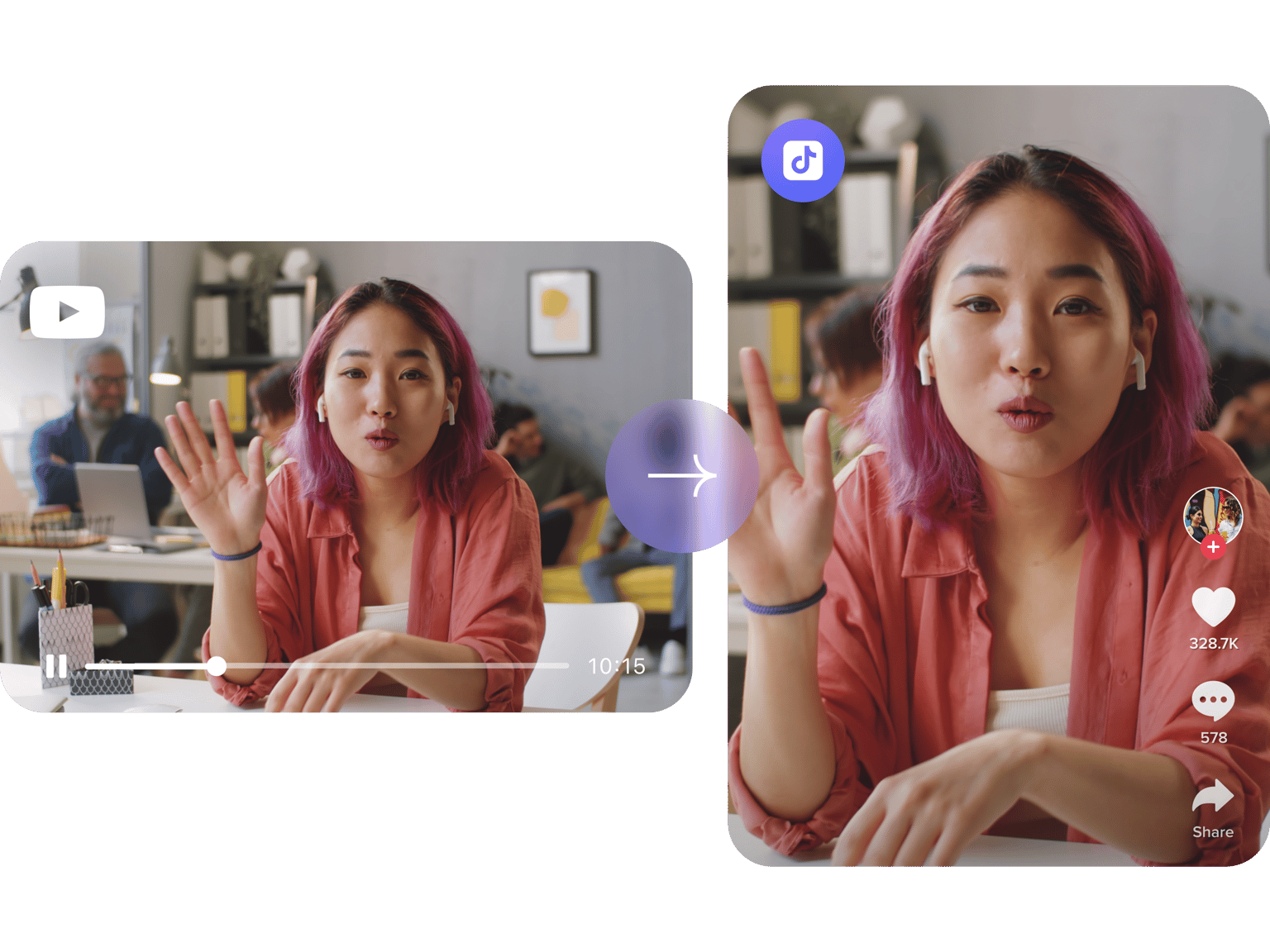 YouTube to TikTok