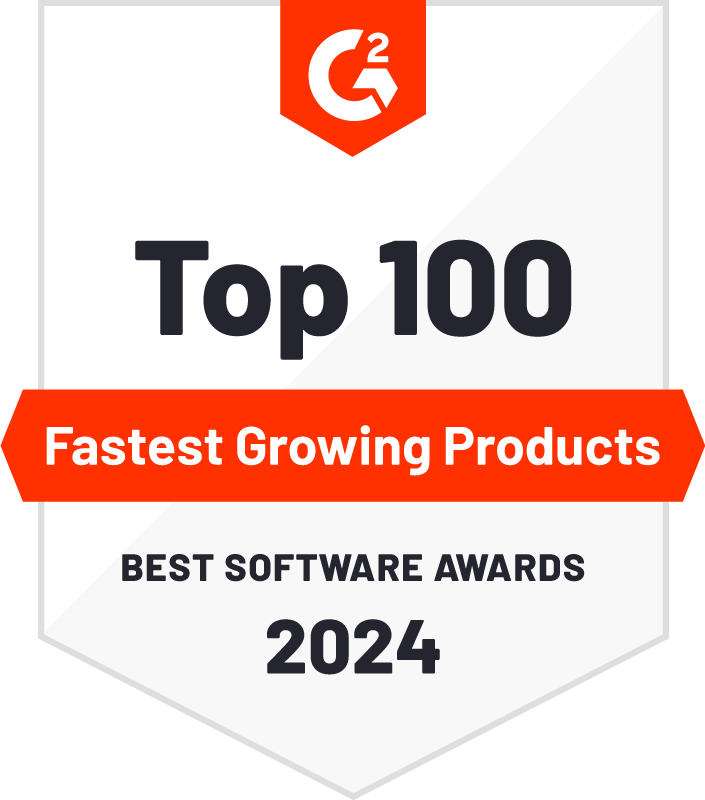 G2 Best Software 2024 badge for fastest-growing products.