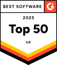 G2 Best Software 2025 UK award badge